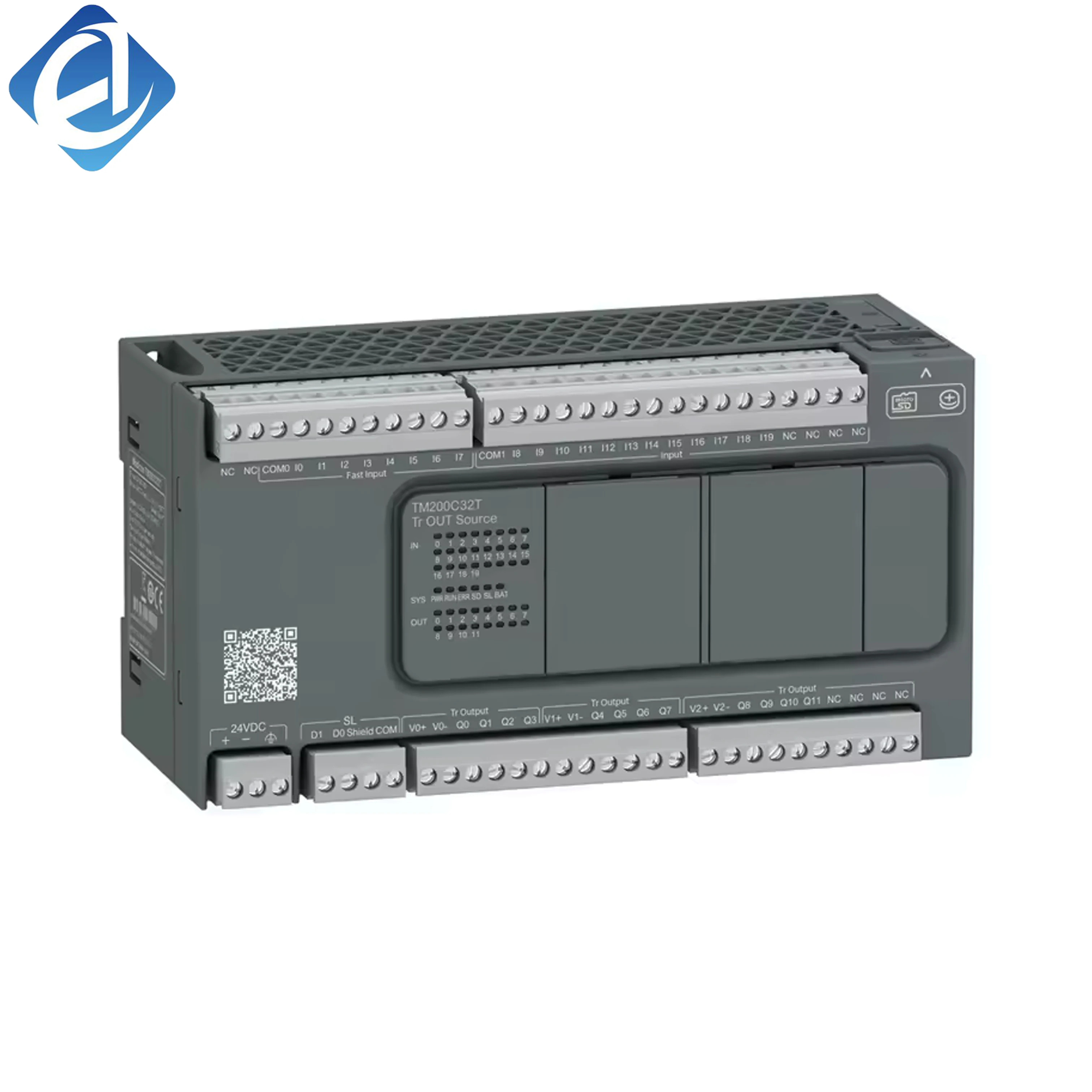 New Original TM200C32T  Modicon TM200 PLC. 32 transistor I/O points, stable logic operation, flexible communication matching, easy module expansion, strong environmental adaptability, widely used in small automation equipment