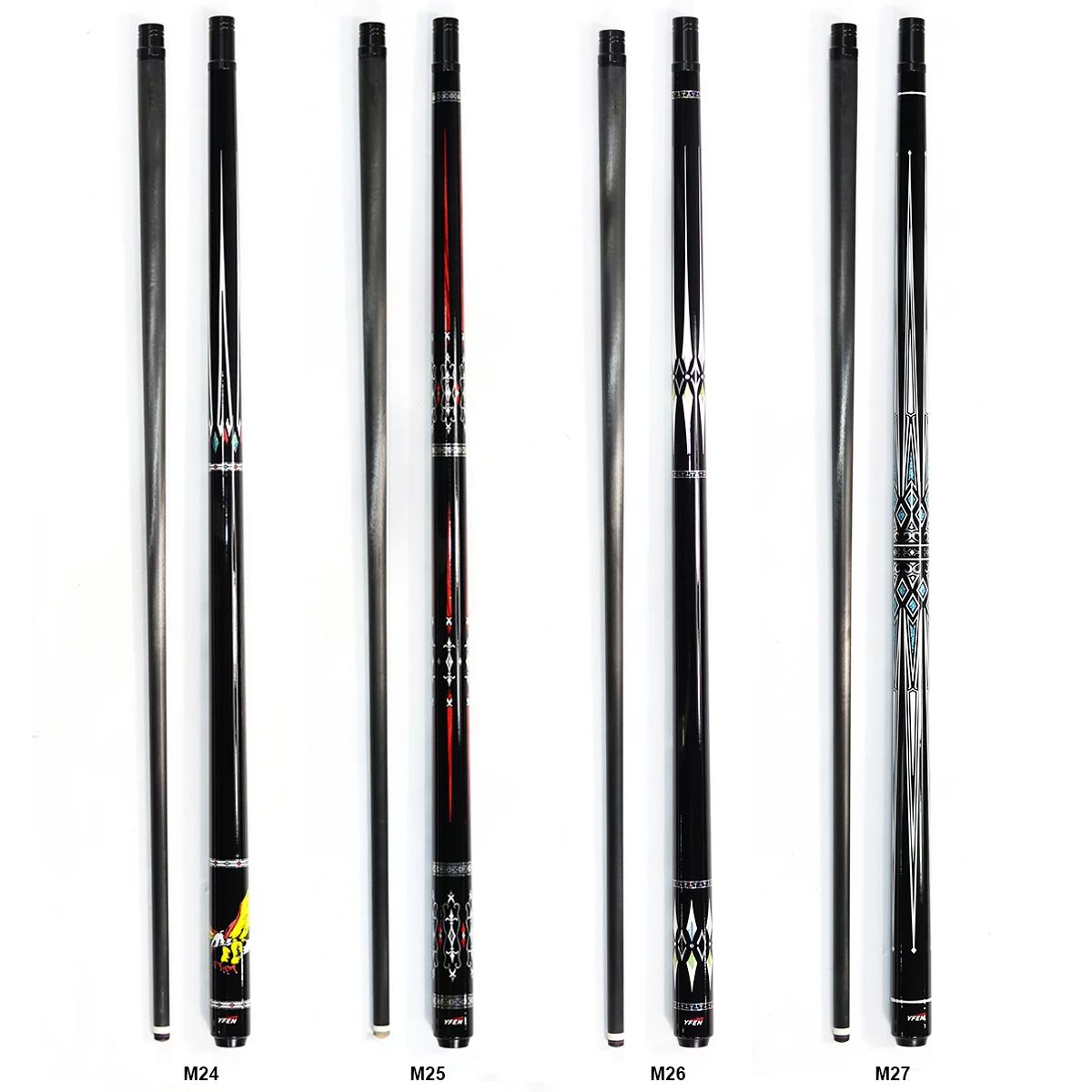 High-end Handmade Yfen Carbon Fiber Shaft and Maple Wood Butt 12.5