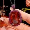 Orange pendant with Chopin chain