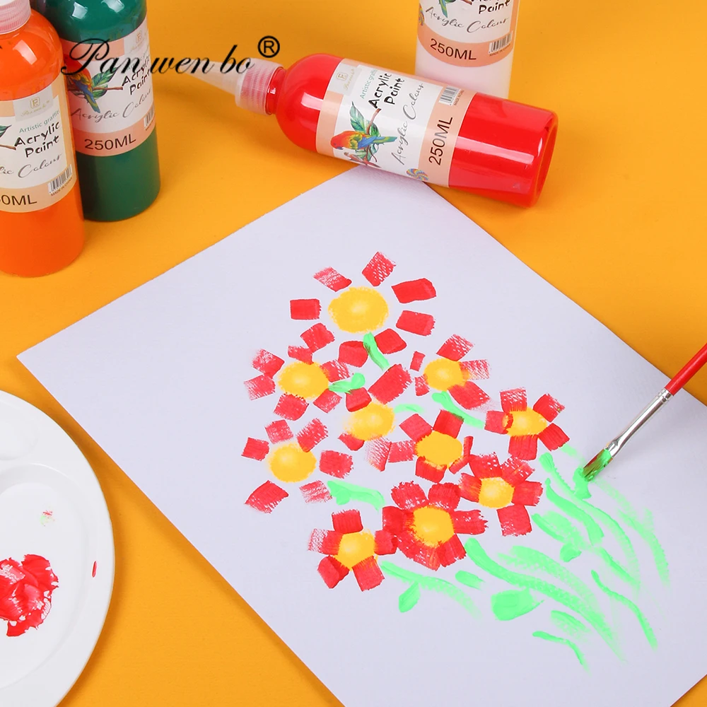 Художественные принадлежности 10 видов цветов акриловая краска 250 мл художественная Профессиональные акриловые