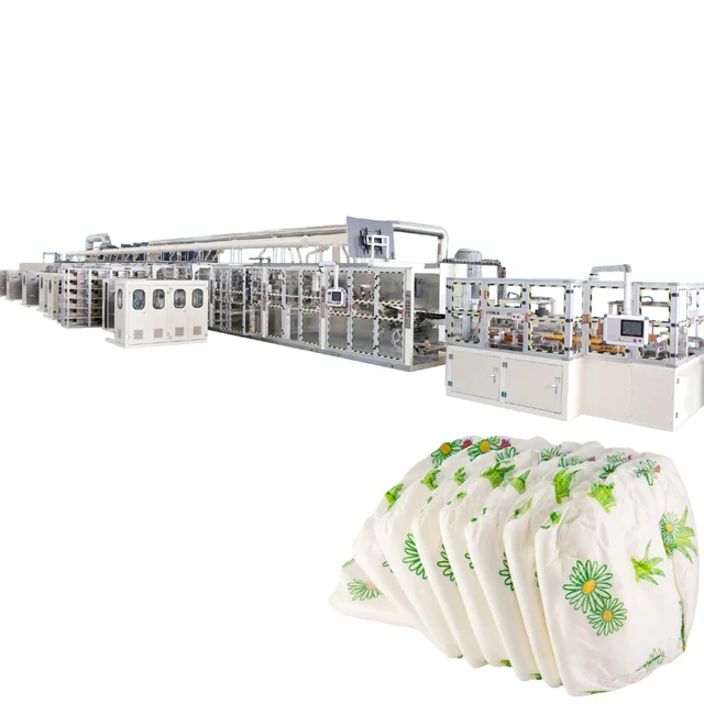 Fully automatic disposable baby pant diaper making machine pampers baby diaper manufacturing machine