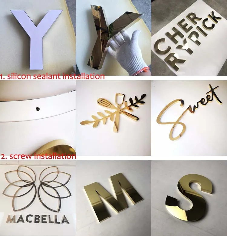 Custom Building Wall Mount Plating Polished Plating Gold Color Stainless  Steel Sign Letter Metal Letters - China 3D Letter Art and Metal Letter  Artwork price