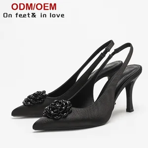 8503-39 Custom Sandals Closed Toe High Heels Sandals Women's Heeled Sandals Fashion Elegant Pointed Toe High Heels