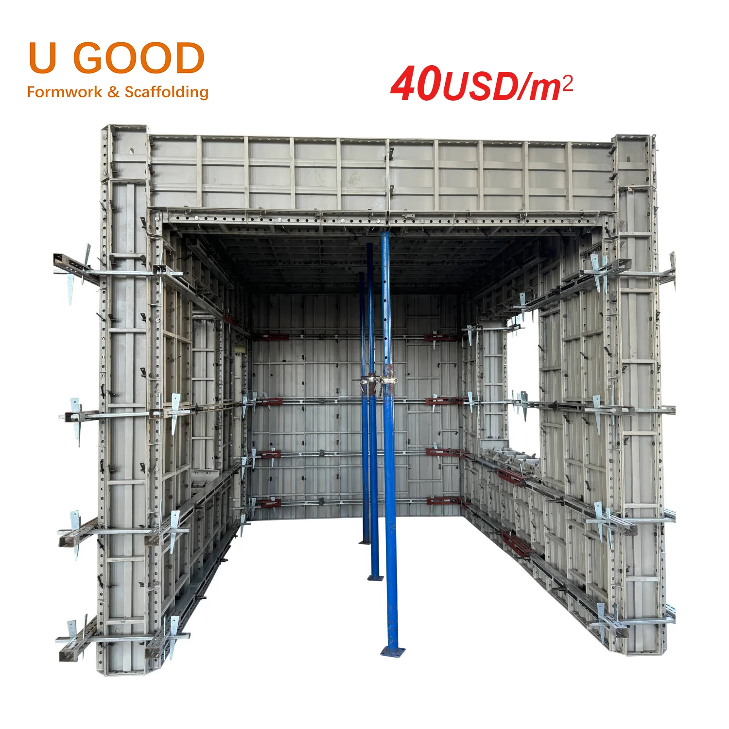 Light Weight Steel Alloy Formwork for Concrete Construction Wall Column Beam Slab Mould Replace Aluminum and Plastic Formwork