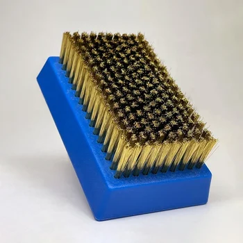 Wholesale Brushed Brass Copper Bristle Wire Anilox Brush for Corrugated Cardboard Flexo Printer Cleaning Printing Rollers