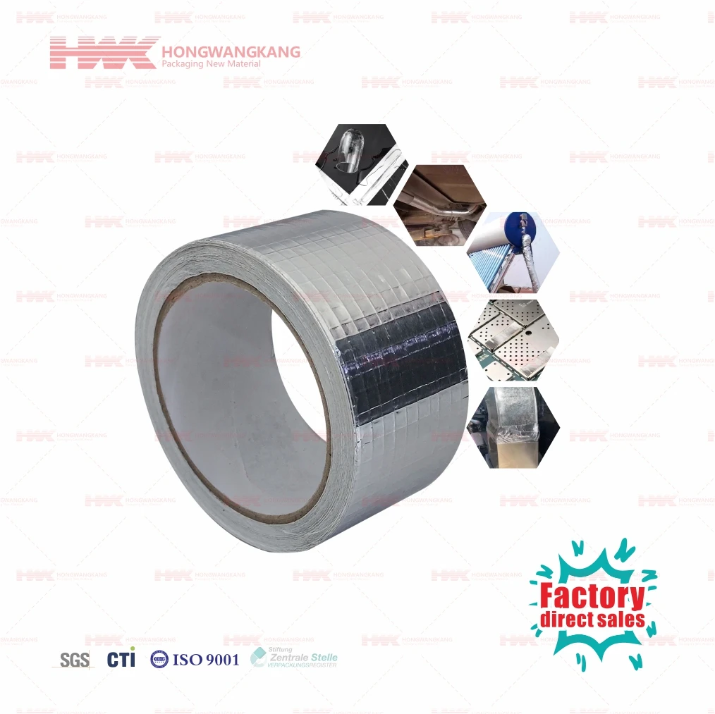 HWK Factory Custom Calor Repugnans Waterproof Foil Tape Self-tenaces Aluminium Foil Tape Perfect for Duct and HVAC Systems