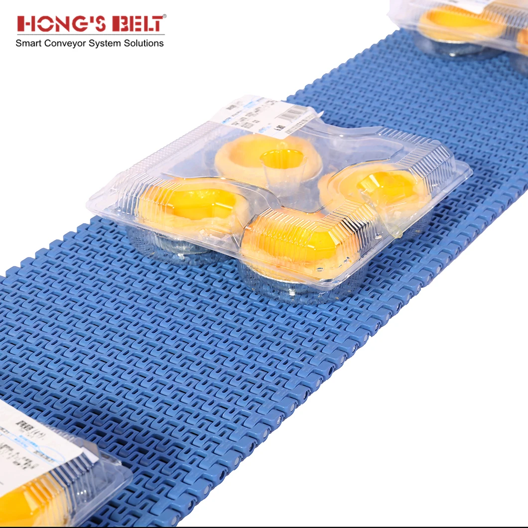 Hongsbelt 1500B Flush Grid Modular Plastic Conveyor Belt for Pizza Making Line