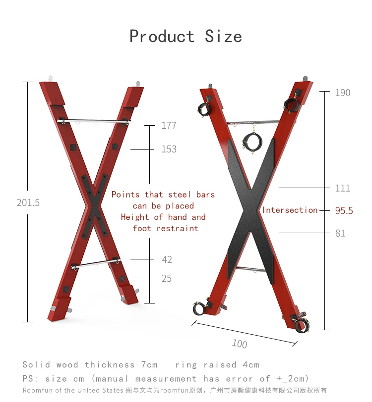 Sm Saint Andrew Cross Sex Furniture Position Prop Erotic Toy Chair