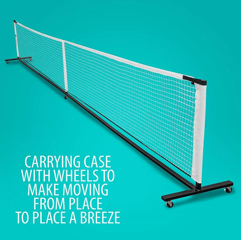 Tpn01b Portable Pickleball Net System With Wheels,Regulation Size 22ft