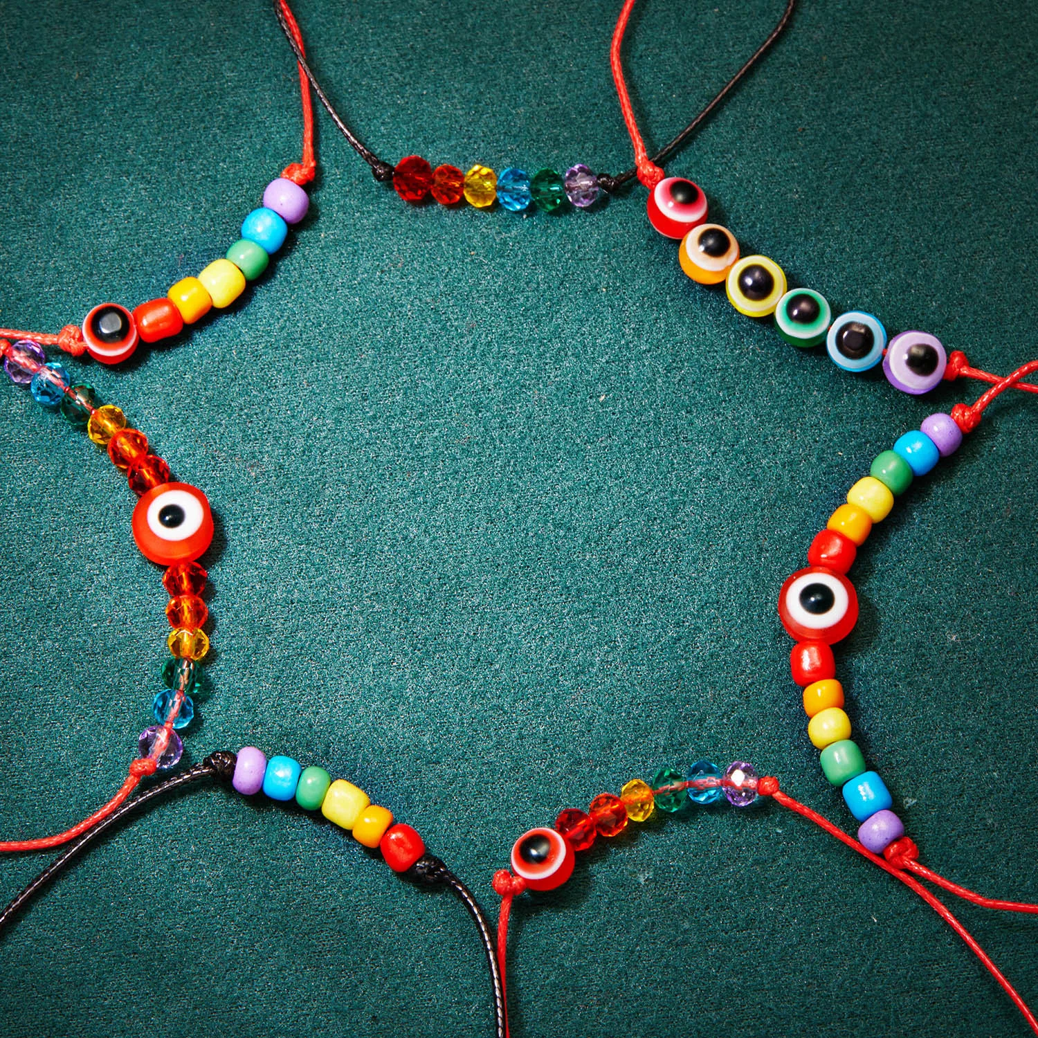 creative-new-design-jewelry-red-string-bracelet-evil-eyes-round-bead