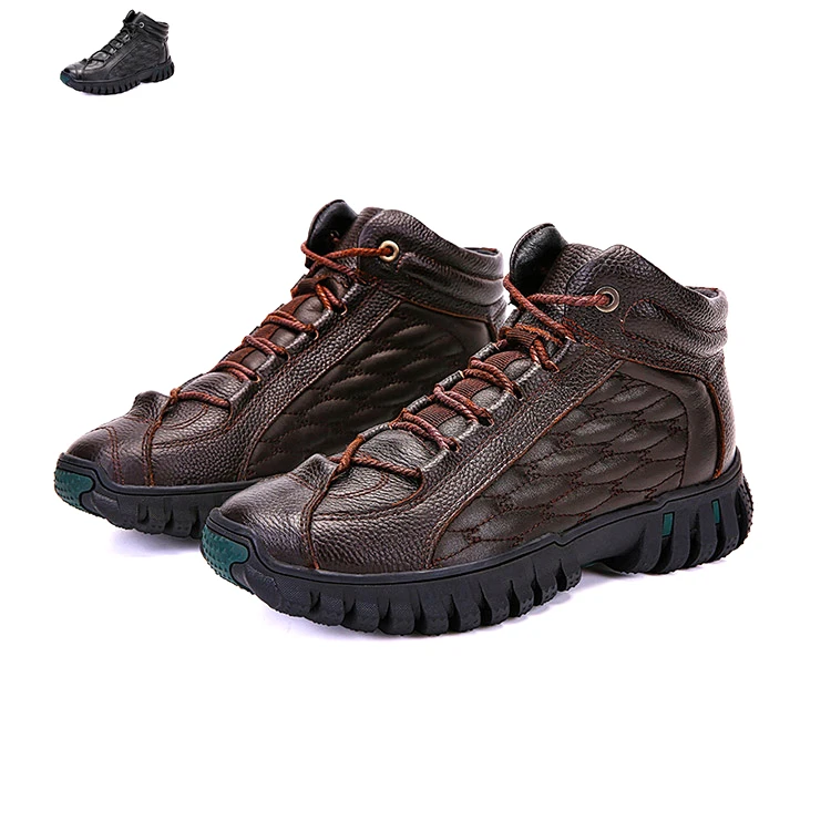 Мужские повседневные уличные сандалии из натуральной кожи с сеткой на