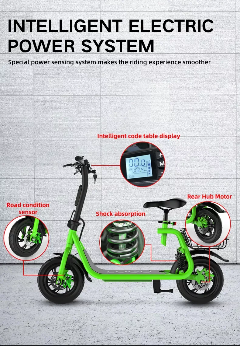 Tourwheel Wholesale Electric Scooter 25kmh Off Road E Roller Seat 350w Power 36v Voltage Scooter 0848