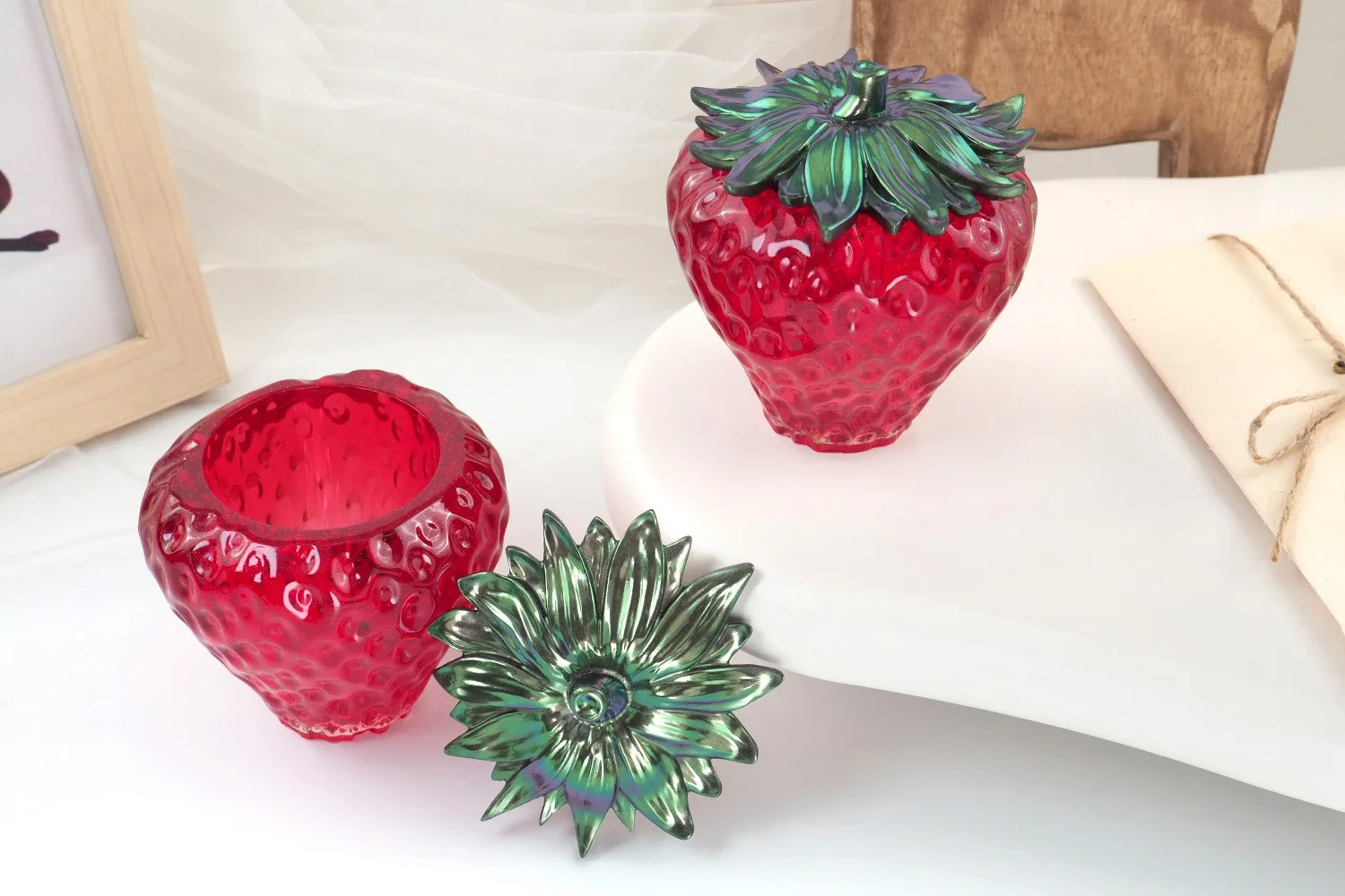 mirror surface high quality silicon mold for strawberry and for resin art molds for epoxy resin