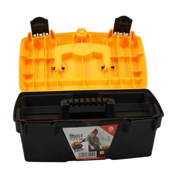 Лидер продаж 2020, Многофункциональный пластиковый ящик для инструментов 13 дюймов с лотком, ящик для хранения инструментов для ремонта