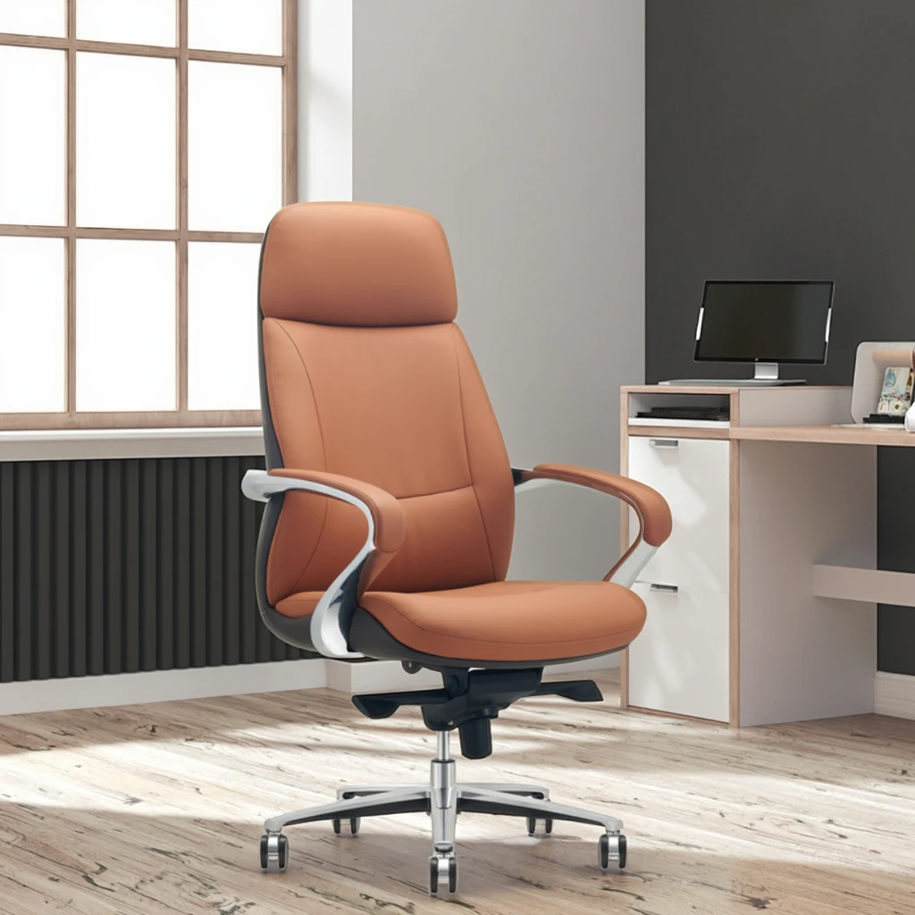Modern Ergonomic Leather Executive High Back Adjustable Office Chair 3