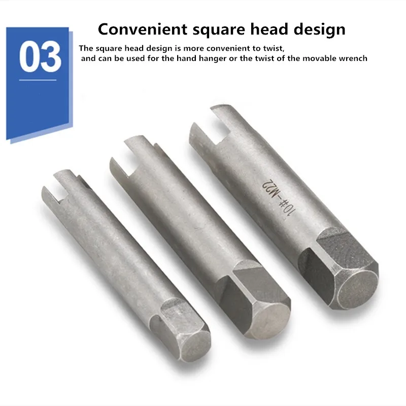 Screw Tap Extractor 10piece Set M4m24 Damaged Screw Taps Remover