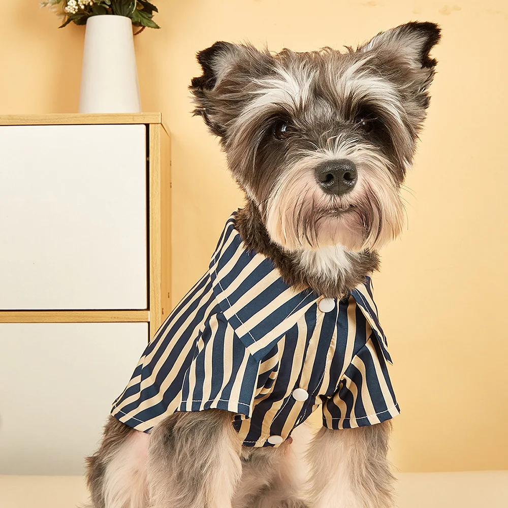 Pet Clothes Striped Shirt British Temperament cat Clothes Cross-border Source Manufacturers Wholesale Dog Clothes supplier