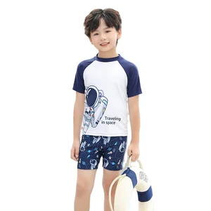 OEM Custom Logo Boys Swimming Suit New Split Two-Piece Set in Casual Style for Children