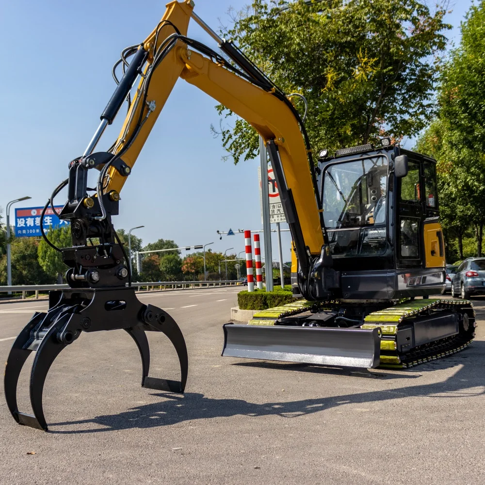 CE одобрена хидраулична гусенична мини багар-екскаватор са дизел мотором, мали багар екскаватор, мини 6,5 тона