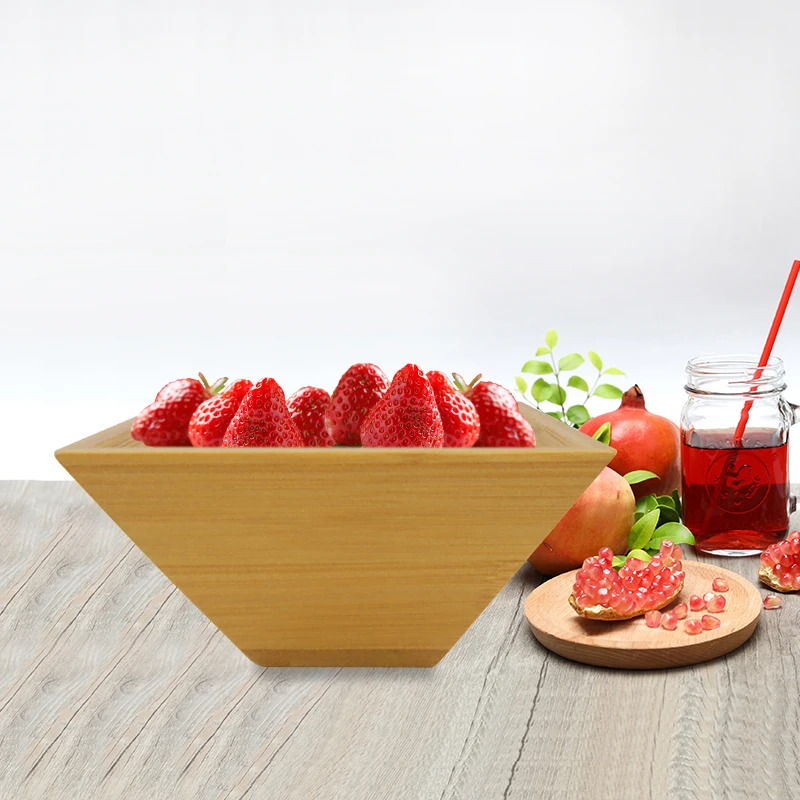 Bamboo Wood Salad Bowl Set With 2 Server Utensils For High Quality