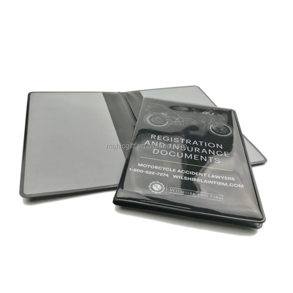 Custom Made Pvc Motorcycle Registration Document Holder,Auto
