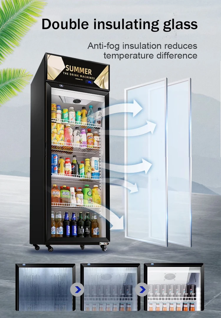 Hc 2452 Pepsi Beverage Refrigerator Fridge Chiller Cooler Glass Door Racks ...