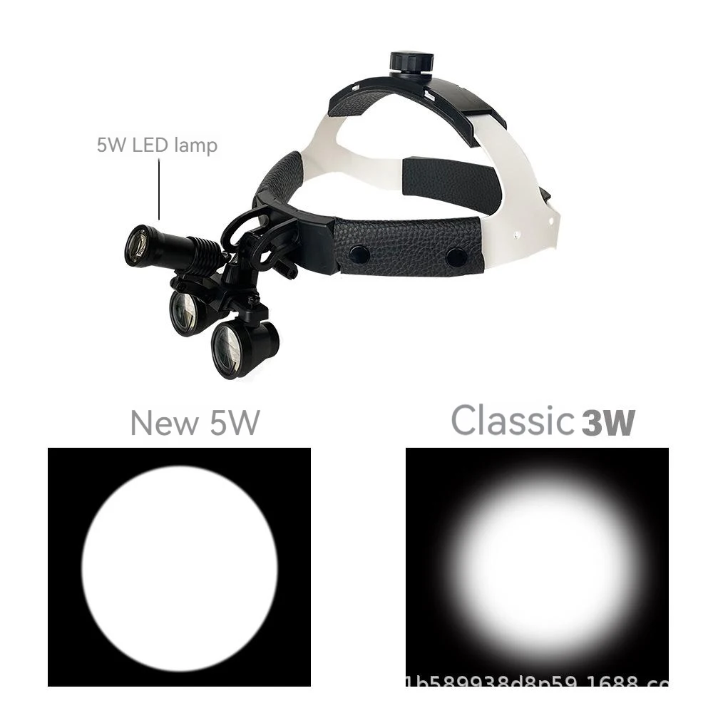 2023 Dental Operation Dental Glasses With Spotlight Head Light 3.5x Dental Loupe Magnifier Led