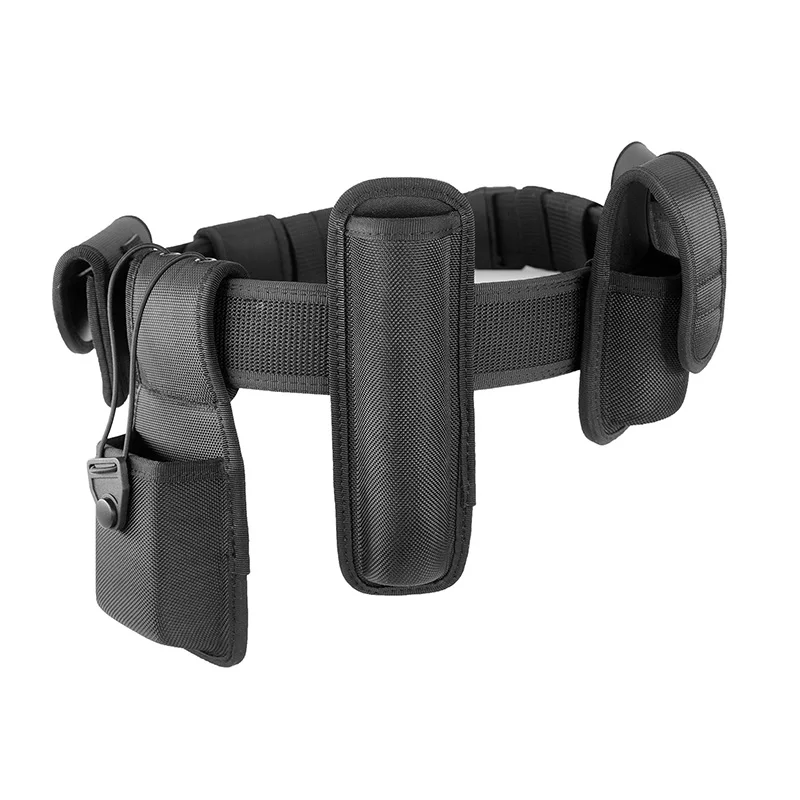 Waterproof Nylon Multifunctional Waist Belt Seven Piece Set for Duty Patrol Security Equipment Fixed Waist Bag