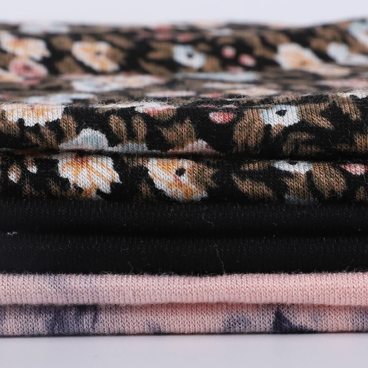 
 Cheap Custom 200Gsm Elastic Bamboo Soft Plain Printed Viscose Rayon Jersey Fabric  