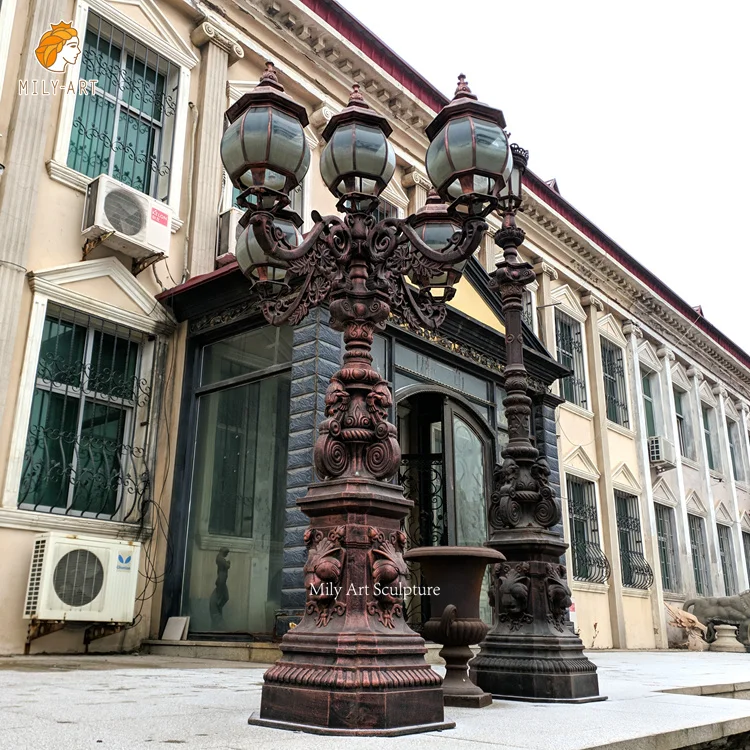 Garden Street Decorative Lamps Lights Cast Iron Lamp Outdoor Antique Cast Iron Light