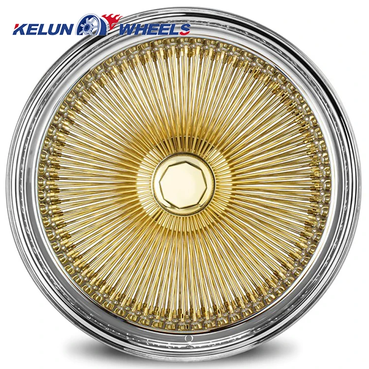 Spokes Foregd Wheel Rose Gold / Center / All Gold / Chrome 20"22"24"26" 22 Rims Chrome Spoke Rims