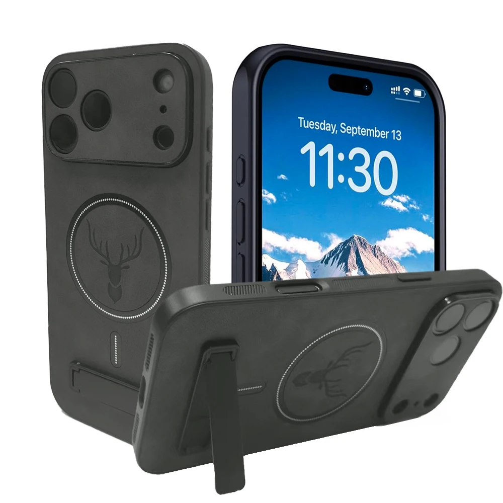 Capa Magnética Fosca Translúcida Premium Anti-Digitais para iPhone (11 ao 16 Pro Max)