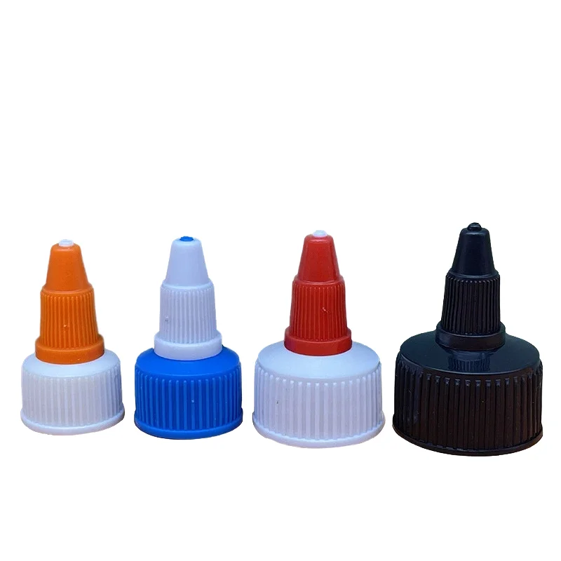 Colorful PP Plastic Push & Pull Cap for Jam Bottles Smooth Closure Beak Bottle Cover for Candy Packaging