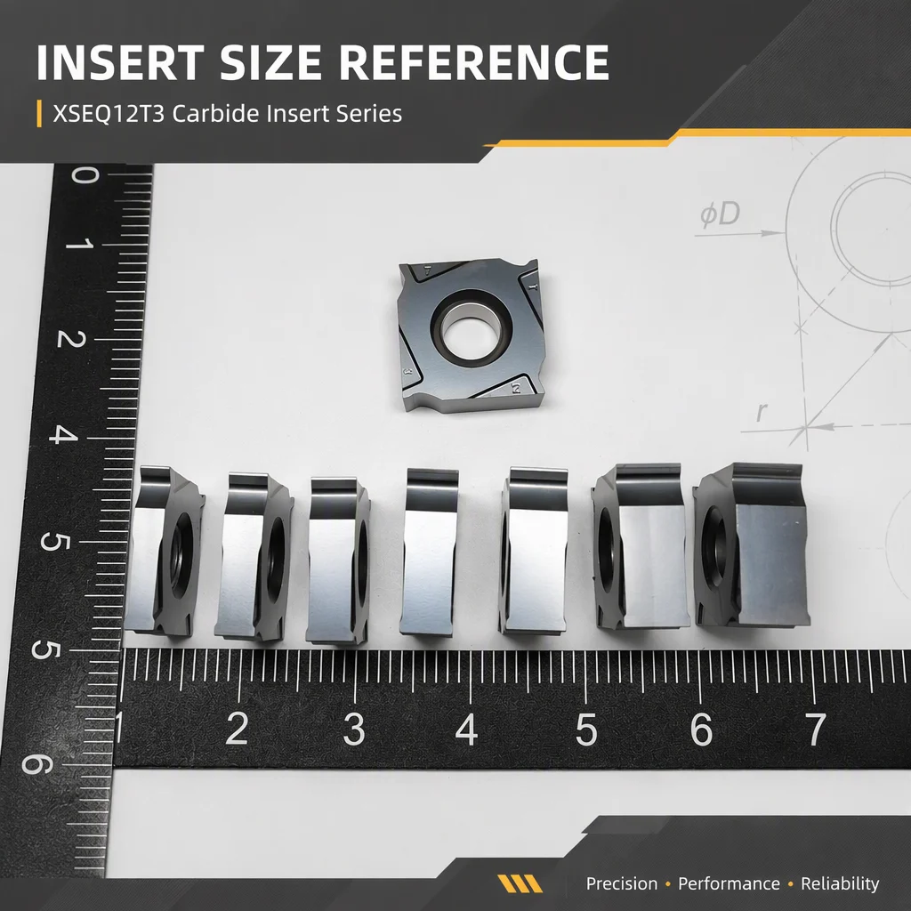 Square 3-sided Indexable Carbide Insert Indexable Slot Milling Tool Holders Matched with XSEQ12T3 Carbide Inserts