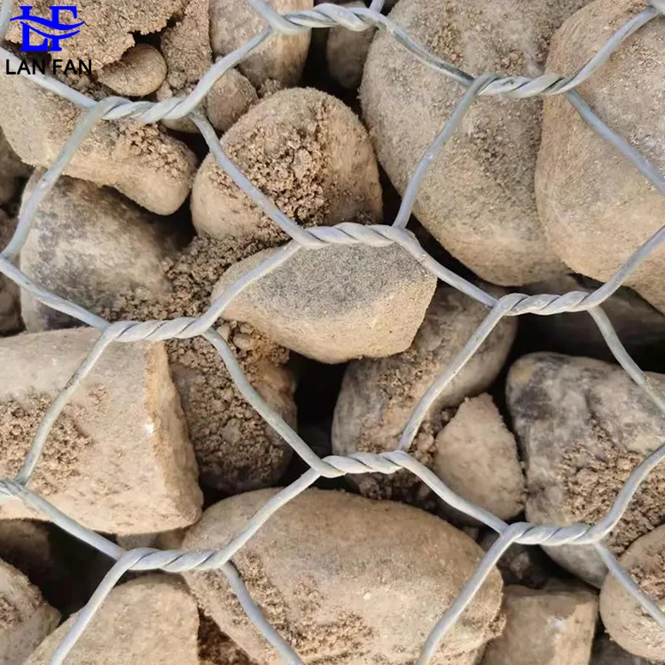 Defensive Gabion Box with Iron Wire Mesh Netting Gabion Hexagon Mesh