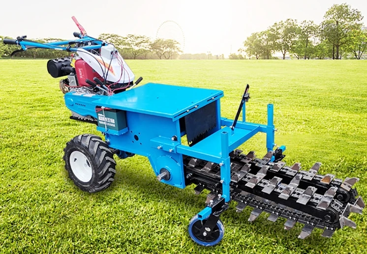Chain Hand Trenching Machine Hydraulic Small Agricultural ...