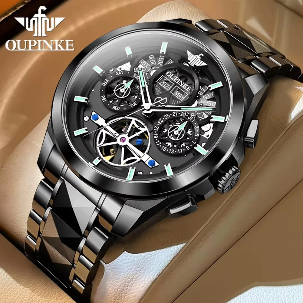 OUPINKE 3233 Automatic Mechanical Watch - Luxury Tungsten Steel OUPINKE 3233 Automatic Mechanical Watch - Luxury Tungsten Steel