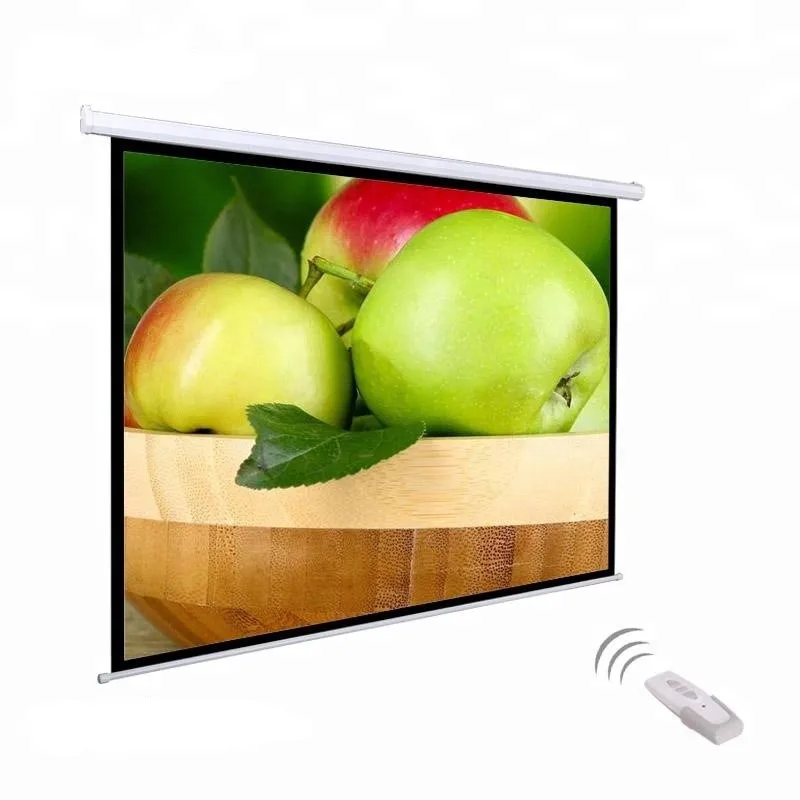Electric Projector Screen Roll up Automatic Ceiling Mount Retractable Projector Alr Screen for Home Cinema