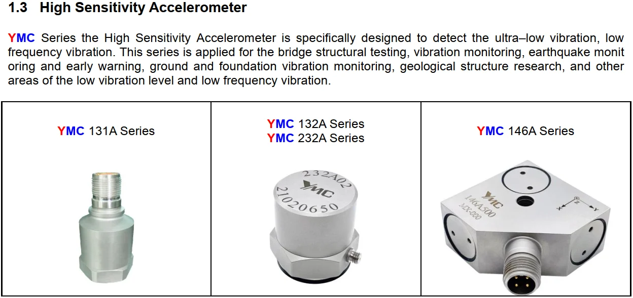 1v/g 5g Three Axis Voltage Output Accelerometer Low Level Acceleration