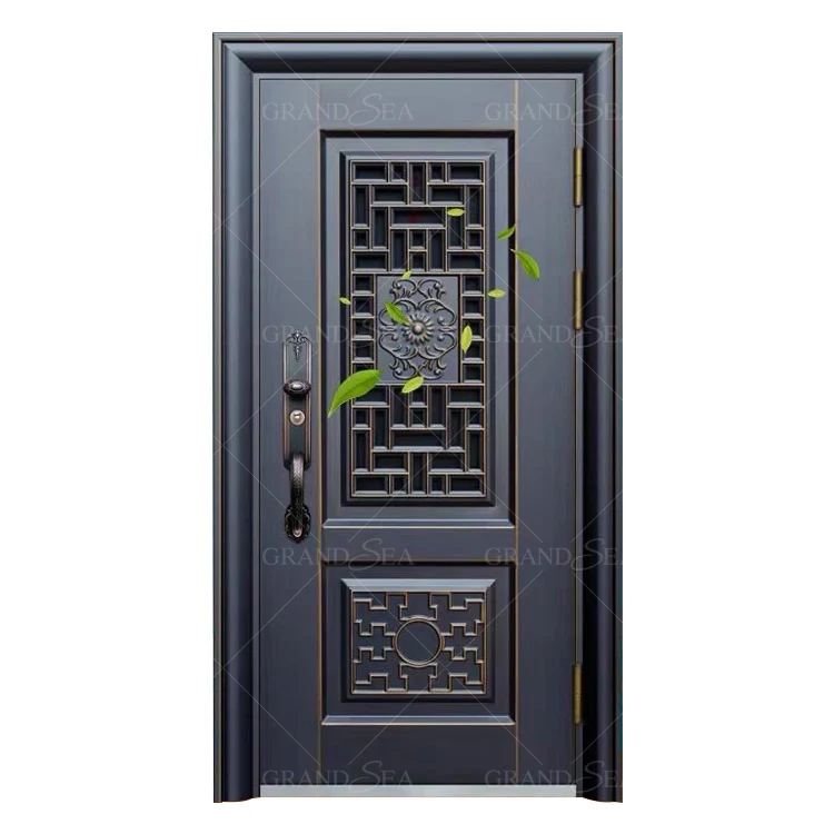 Foshan Factory Direct Selling Iron Steele Exterior Residential Security Doors Exterior Steel Door