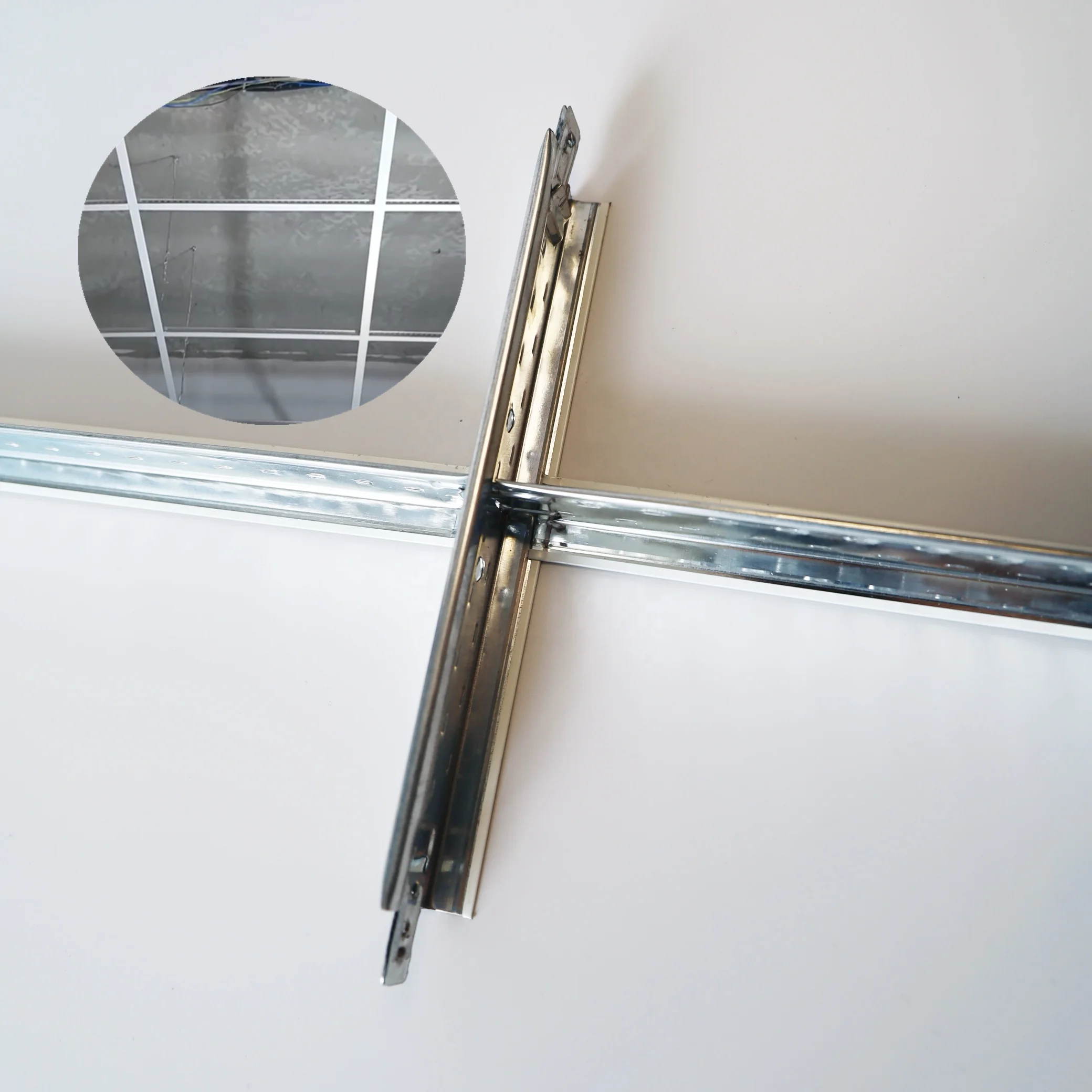 Modern Design 2' T Grid Ceiling Manufacturers Tee T-Bar Galvanized Steel High Strength Fireproof Corrosion Resistant ISO9001 CE