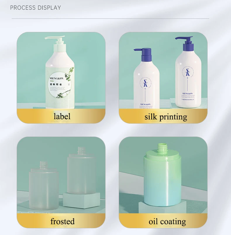 300ml 500ml Pet Plastic Shoulder Bottles Shampoo And Conditioner Wash