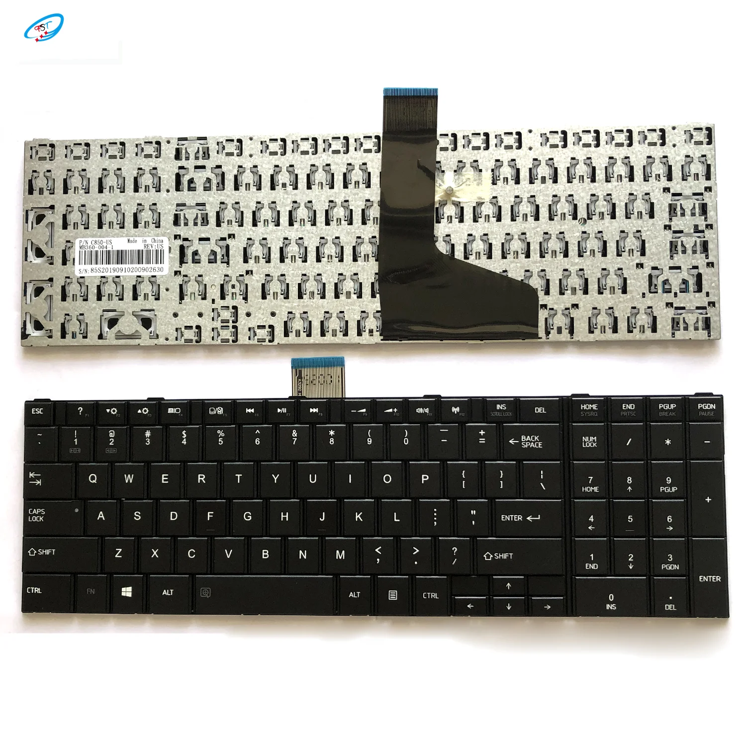 Laptop Keyboard US Version Keyboard for Toshiba Satellite C850 C850D C855 C855D L850 L850D L855 L855D L870 L870D 