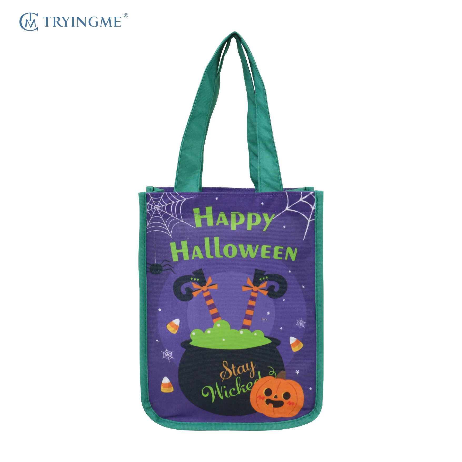 Reusable ECO RPET Non Woven Rounded Corner Small Shopping Tote Bag with Custom Logo-Charming Brand