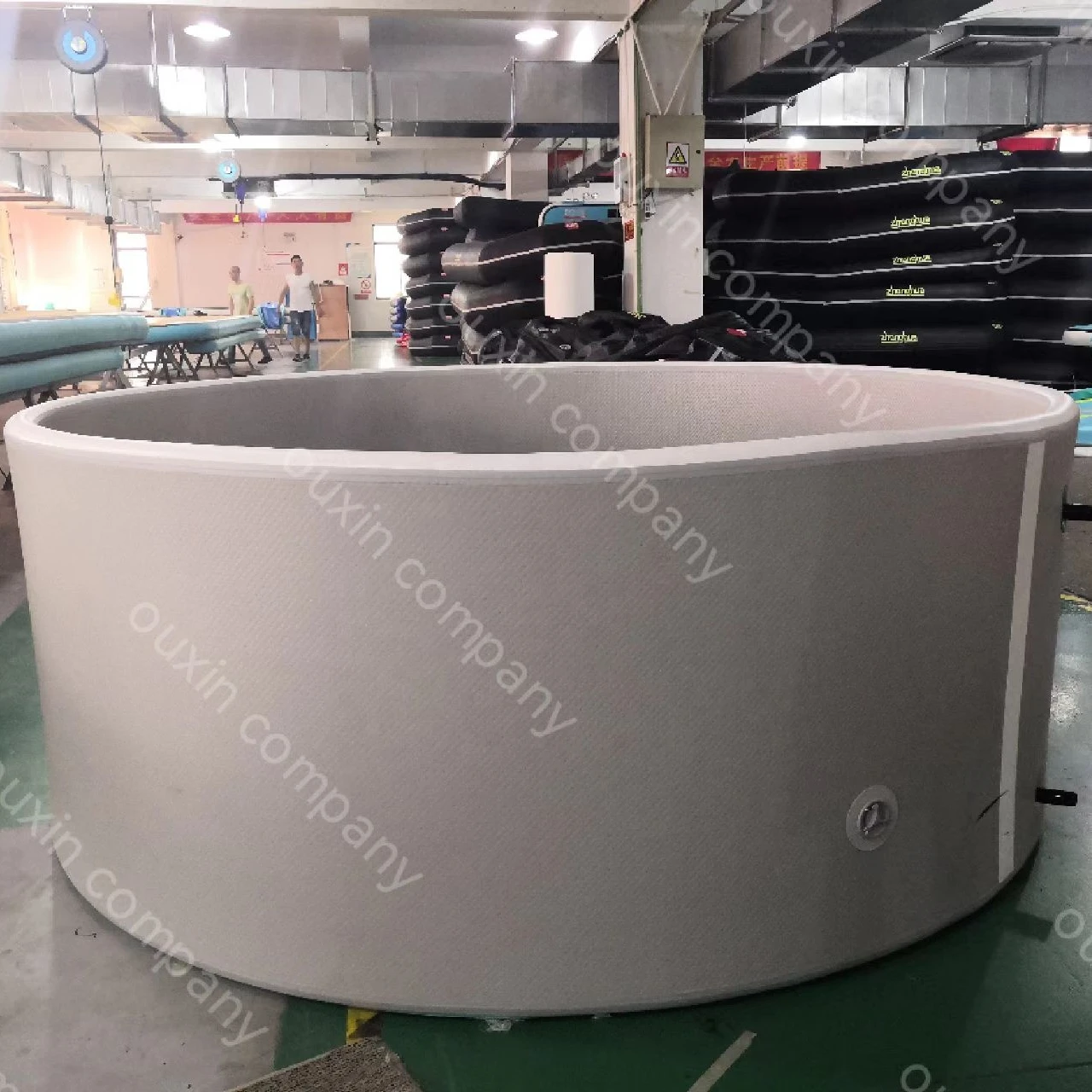 Customize Grey Drop Stitch Fabric Inflatable Ice Bath Tub for Health Recovery