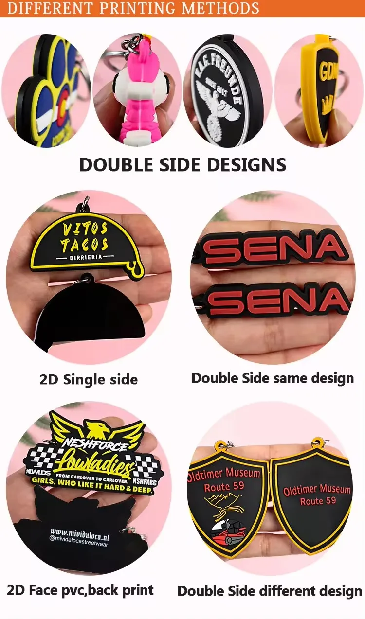 Personalized Promotional Soft Pvc Logo 2d Rubber Gift Key Chain Custom ...
