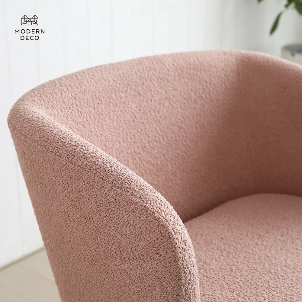 Boucle Flip-back Chair Upholstered Storage Ottoman Coffee Table