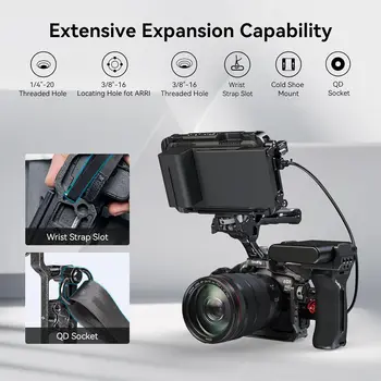 SmallRi Black Mamb Camera Cage for Canon EOS R6 Mark II, Built-in Quick Release Plate for Arca-Type-4161 product image