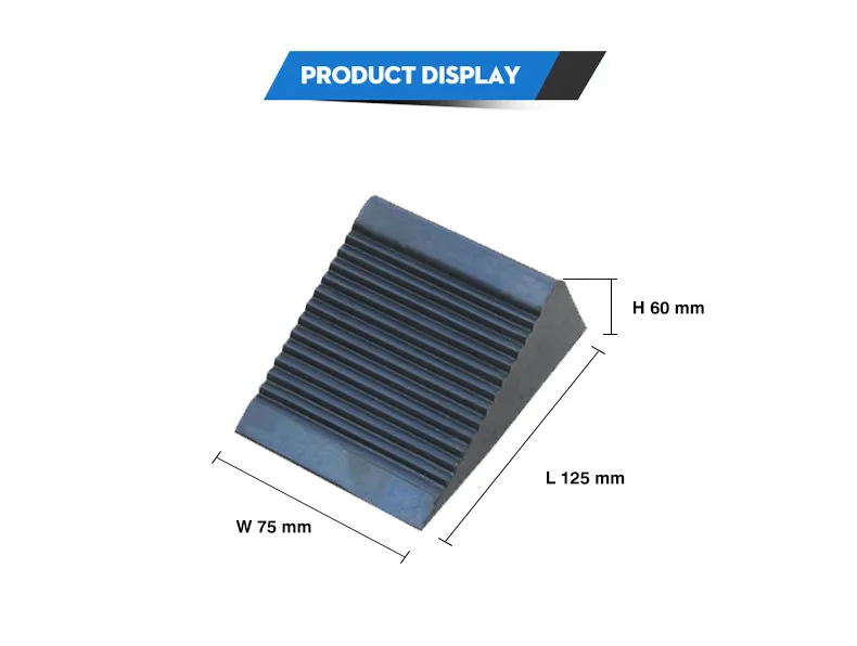Rubber Wheel Chock for Secure Truck Parking Lifts and Protects Wheels for Car Parking Lot supplier