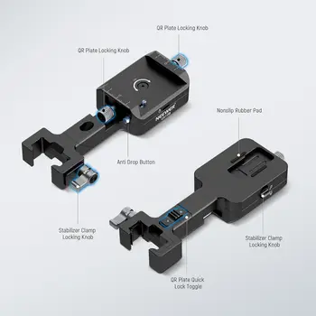 NEEWER RS4 RS3 Vertical Camera Mount Compatible with Ronin RS 4 3 2 Pro Gimbal Stabilizer 180 Rotating Base detail image